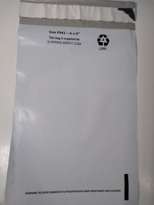6 x 9 POLY Mailer Envelopes Mailing Shipping bags Small Qty 100 Strong 6'' x 9''