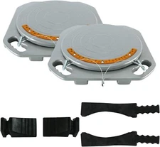 2PCS Wheel Alignment Turn Plates 10,000 Pounds Capacity with Transition Bridge
