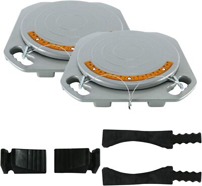 2PCS Wheel Alignment Turn Plates 10,000 Pounds Capacity with Transition Bridge