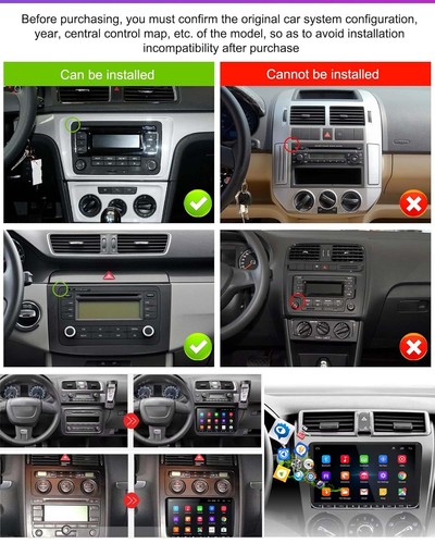 Double 2 Din Android Car Radio 9" GPS BT Multimedia Player WIFI Touch Screen FM - Picture 7 of 8