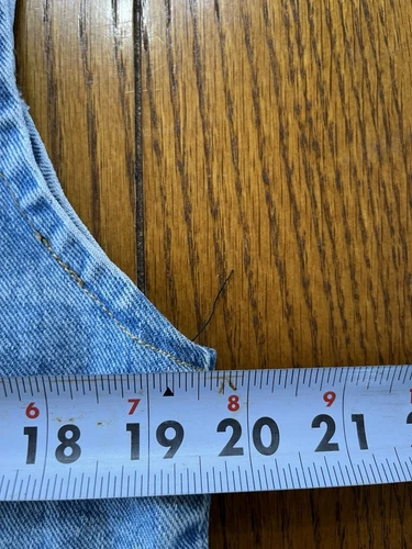 VTG Gino G. Venucci Denim Hooded Vest Zip-Up Urban See Pics Measurements (0331-x image 5