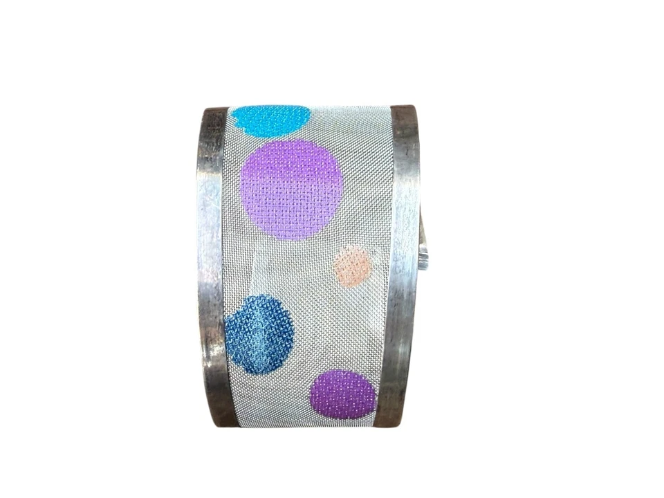 925 STERLING Silver Polkadot Bracelet Sterling Silver Mesh SIZE 20 - Image 2 of 4