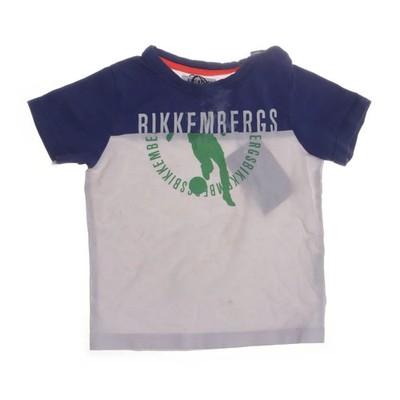 Bikkembergs, T-shirt, Größe: 86/92, Blau/Weiß/Grün, Baumwolle/Elasthan #CFS