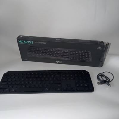 Logitech MX Keys S Wireless Rechargeable Keyboard Low Profile-No Dongle-Tested