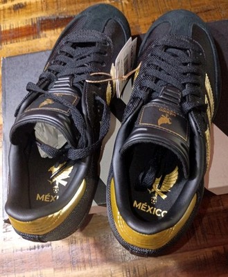 Adidas Samba FMF Black Gold Metallic 'Mexico Kit' Soccer Shoes JH5656 Sz  8.5 | eBay
