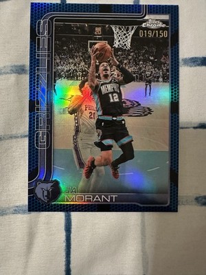 2025-26 Topps Chrome - Ja Morant #158 Blue Basketball Parallel Refractor /150