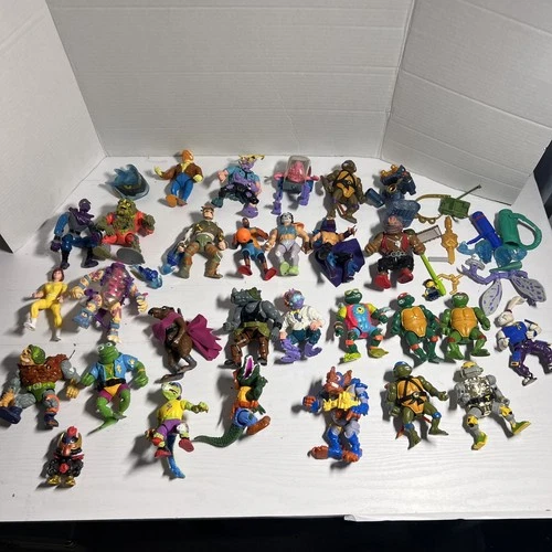 Vintage Teenage Mutant Ninja Turtles Action Figures Lot of 29 Playmates