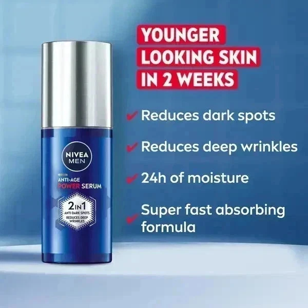 Nivea Men Anti-Age 2 In 1  Anti Dark Power Serum Thiamidol + Hyaluron  OFFERS! - Image 2 of 4