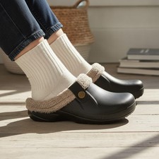 Luxuriously Cozy Fur Lined Clogs with Memory Foam - Waterproof Slippers for All