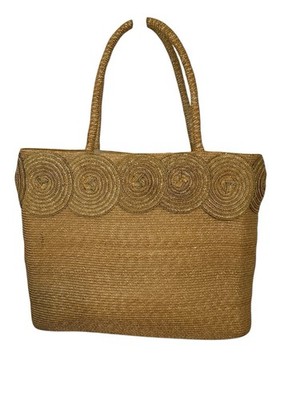 GIOVANNIO Large Woven Wicker Rattan Straw Handbag Tote Purse Bag Unique Lined