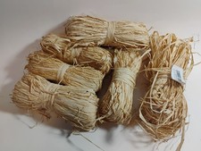 6pc Natural Raffia Grass Ribbon DIY Florist Bouquet Wedding Party Craft Supply