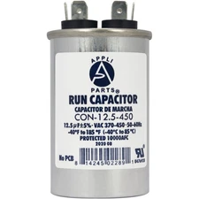 Appli Parts Run Capacitor for ac 12.5 Mfd uF (microfarads) 370 VAC or 450 VAC CB