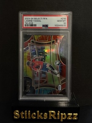 2023-24 Select FIFA LAMINE YAMAL 💎ROOKIE CARD💎 Field Level Tie-Dye /30 PSA 10