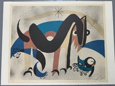 Joan Miro original stone  lithograph/ screen / pochior LOA/JSA