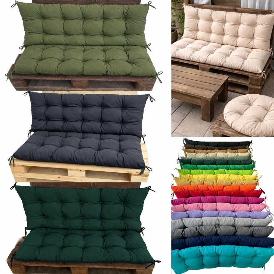 Coussin Palette Jardin 120x60cm Épais 8cm – Coussin Banc Terrasse Extérieur - Photo 1/4