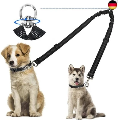 Kelivi hundeleine für Zwei Hunde,Kein Verwirren,360°Drehungsfreie,Hundeleine R