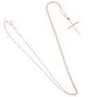 ESTATE SOLID 14K GOLD DAINTY CROSS PENDANT 10K 16" NECKLACE #8126 — photo 3