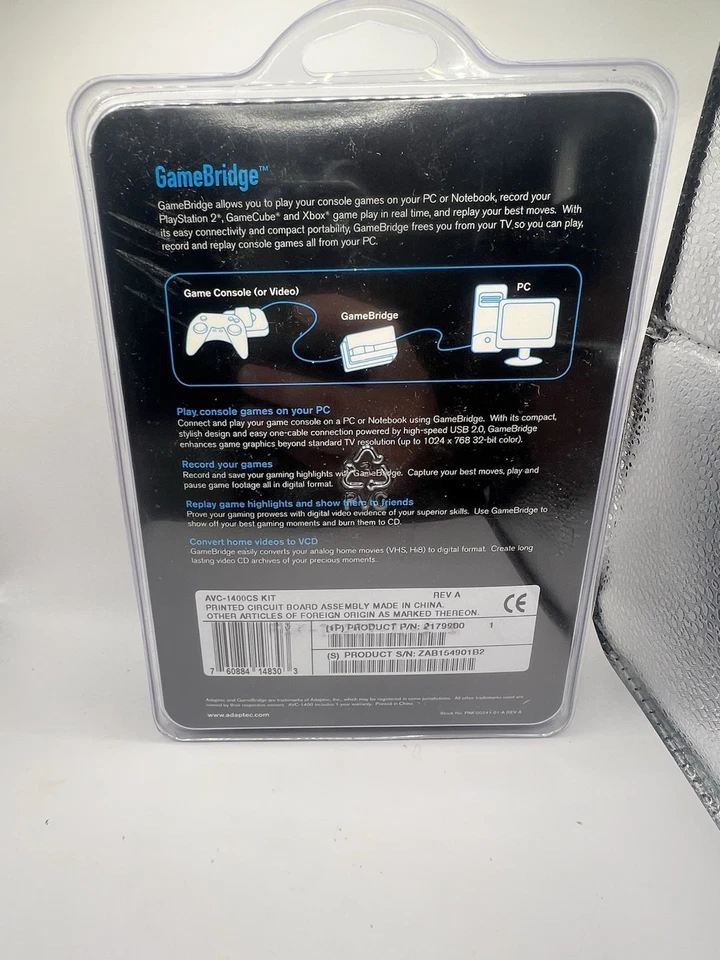 Adaptec GameBridge AVC-1400 Connect Game Console to PC Xbox PS2 GameCube New - Image 4 of 4