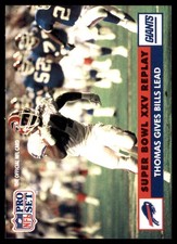 Thomas Gives Bills Lead SBXXV 1991 Pro Set #52 Bills NFL READ FREE SHIPPING
