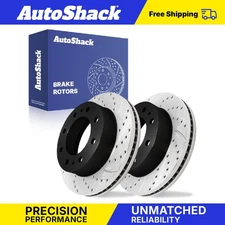 Front Drilled Slotted Brake Rotors for 2003-2025 Chevrolet Express 3500