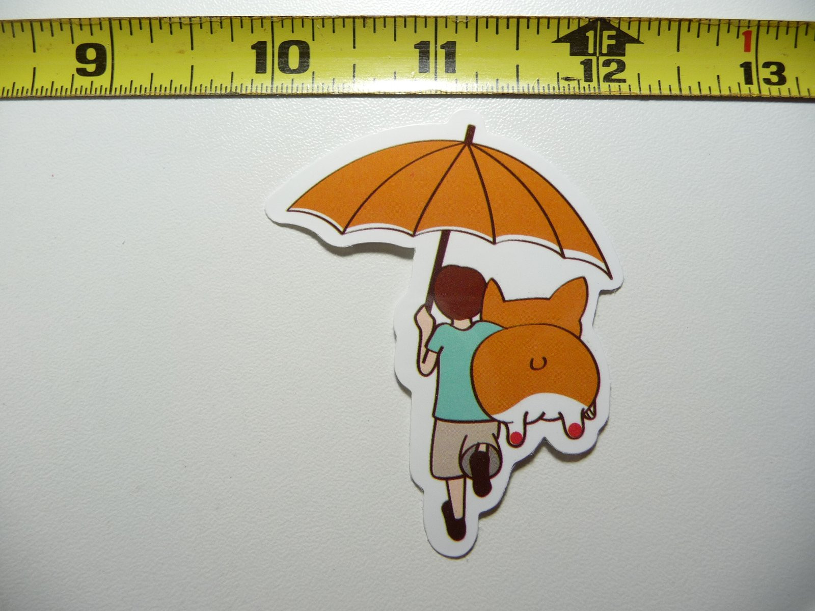 Corgi Escaping Rain Decal Sticker for Laptop – Cute Funny Pet Design
