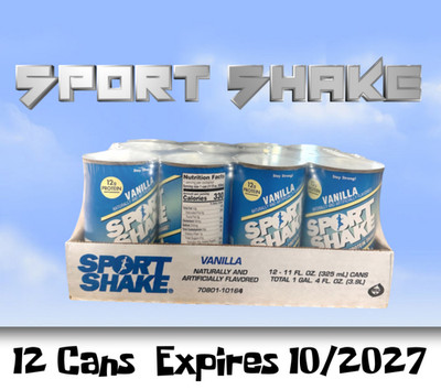 12 Pack Sport Shake Vanilla Flavored Factory Sealed -Expires 10/2027 NIB  :*¨¨*: