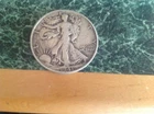 1941 Walking Liberty Half Dollar (yellow/lt blue)