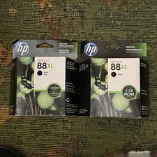 HP 88XL Black Ink Cartridges Lot of 2 Genuine OEM C9396AN Expired 2015 2016