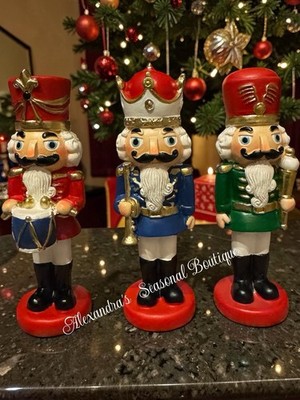 3 Pc Resin Nutcracker 5.5 Inch Tall Christmas Home Decor New