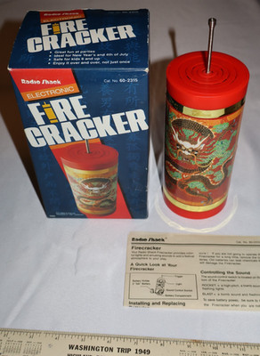 UNUSED 1980s Radio Shack Electronic Firecracker Toy 60-2315 VTG Box Tested WORKS