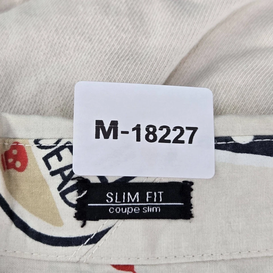 Camisa Volcom Hombres Abotonada XL Crema Gráfico Estampado Búho Triturado Hasta Años Muertos HOOTS Foto 2 de 4