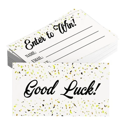 JYONGMER 600 Pcs Enter to Win Raffle Tickets Cards, 3.5 x 2 Inch Enter to Win Cards fo...