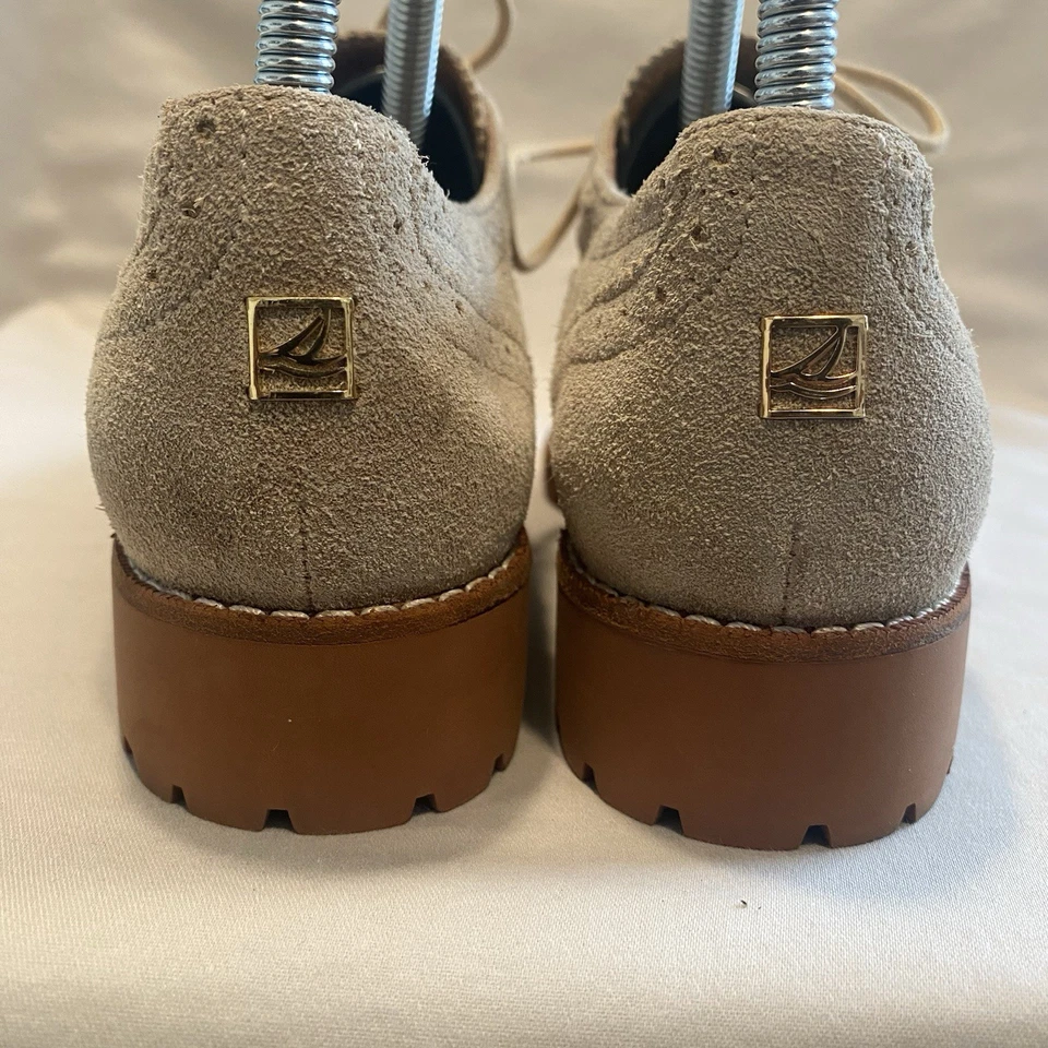 Zapatos Sperry Top Sider para mujer talla 6M Ashbury Oxford gamuza beige punta de ala mocasín Foto 3 de 4