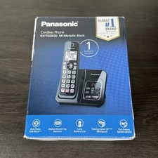 Panasonic Cordless Phone Answering Machine Expandable Call Block 1-Handset Black