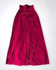 Vintage Modern Juniors Burgundy Velvet Maxi Skirt High Waist