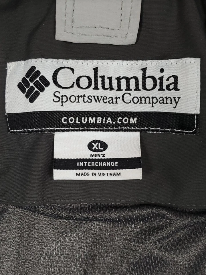 Columbia Jacket Mens XL Red Interchange Windbreaker Hooded Hiking Lined Nylon - Image 4 of 4