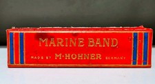 Vintage Hohner Marine Band Harmonica Key C w Box Booklet Germany