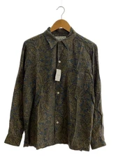WACKO MARIA Long Sleeve Cotton Shirt All-over Paisley Green M