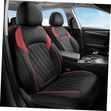 Automotive Seat Covers, Faux Leather Seat Covers Seat, Luxury Front Black Red