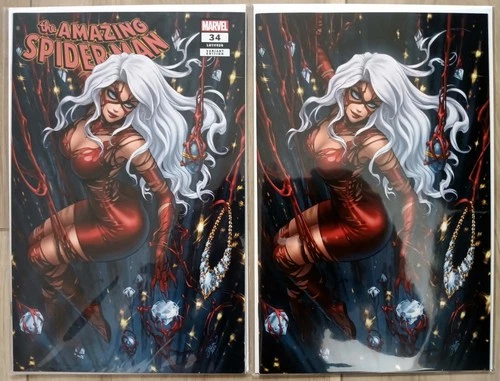 AMAZING SPIDER-MAN #34 DAWN MCTEIGUE EXCLUSIVE TRADE/VIRGIN VARIANT SET NM