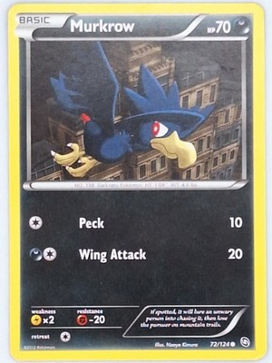 Murkrow 72/124 Pokemon - Black and White Dragons Exalted MP