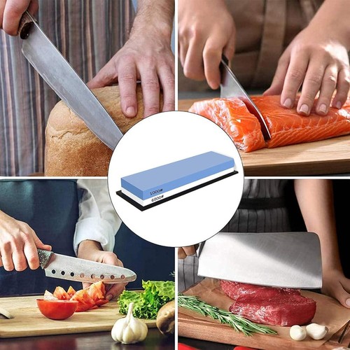 Knife Sharpening Stones Non Slip Base Angle Guide 6000 1000 Grit Side 5 In 1 NEW - Picture 6 of 9