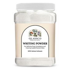 Whiting Powder for Stained Glass - 100 Calcium Carbonate - Removes Glazing Oils
