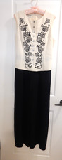 Evan Picone Evening Size 10 Black /Cream One Piece Evening ware