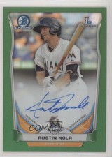 2014 Bowman Chrome Prospect Green Refractor 1/75 Austin Nola #BCAP-AN Auto 00k7