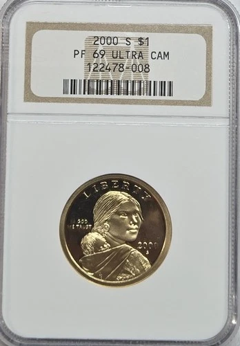 2000 S Sacagawea Dollar NGC PF 69 Ultra Cameo Sharp Detail Nice Coin #A-340