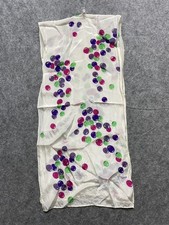 Vintage Echo Scarf Womens Ivory 100 Silk Polka Dot Confetti Print Wrap