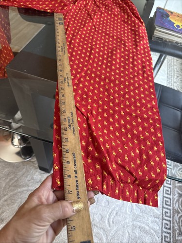 VTG Polo Ralph Lauren All Over Pony Print Pajama Lounge Pants, XL, Red xdb3 - Picture 9 of 10