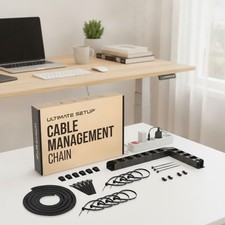 Under Desk Cable Management Vertebrae - Perfect for Sit Stand Desk - Wire Man...