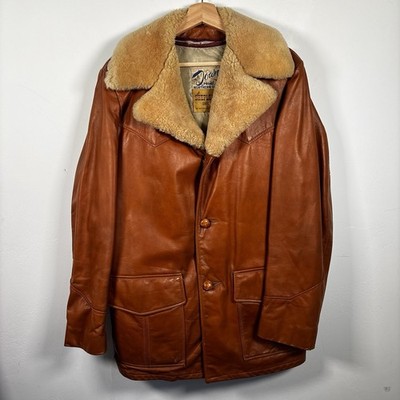 Vintage Down Prime Northern Goose Shepherd Leather Faux Fur Brown